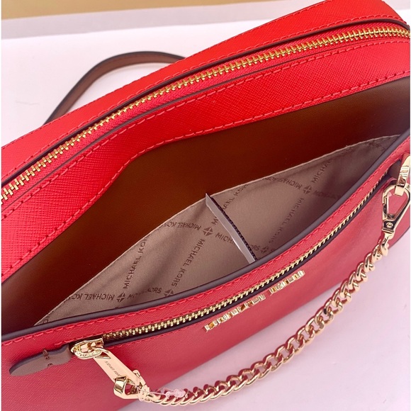 MICHAEL KORS LARGE EAST WEST ZIP CHAIN CROSSBODY - Picture 9 of 12